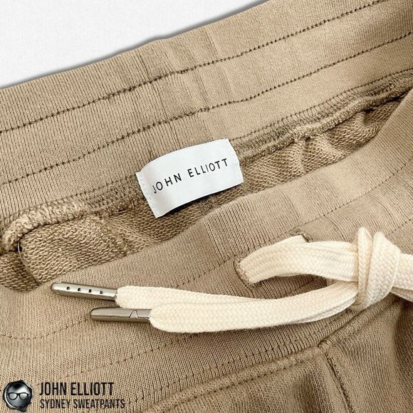 JOHN ELLIOTT SYDNEY JOGGER SWEATPANTS IN SHARK BEIGE MEN’S MEDIUM LUXURY PANTS - Picture 10 of 14